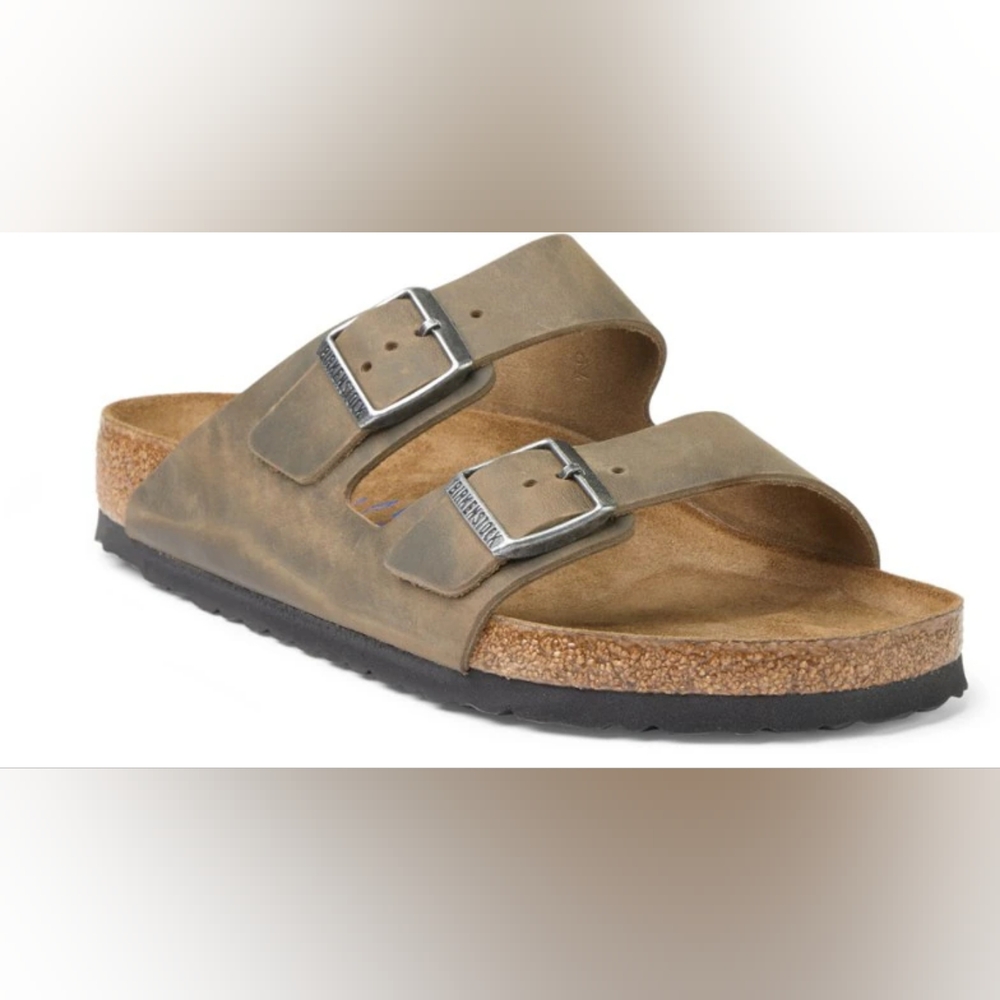 Birkenstock Arizona Soft Footbed in Faded Khaki Size 45